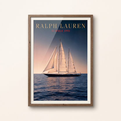Sailing Yacht Print — Vintage Nautical Wall Art