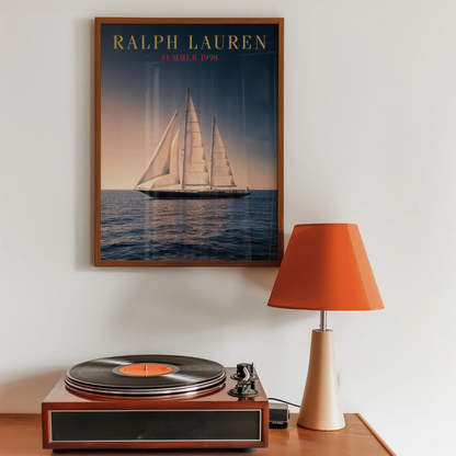 Sailing Yacht Print — Vintage Nautical Wall Art